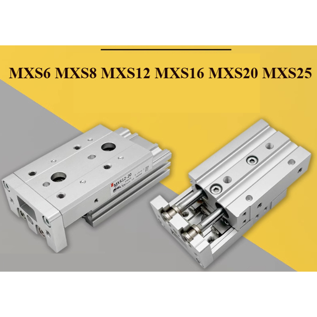 กระบอกสไลด์ลม MXS6 MXS8 MXS12 MXS20 MXS25 MXS16-10-20-30-40-50-75-100-125ABS