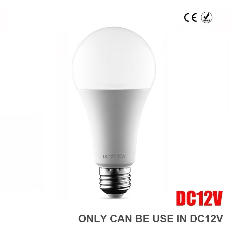หลอดไฟ Led ไฟ DC 12V lampada luz E27 โคมไฟ 3W 6W 9W 12W 15W 18W หลอดไฟ Led หลอดไฟสําหรับแสงกลางแจ้ง 