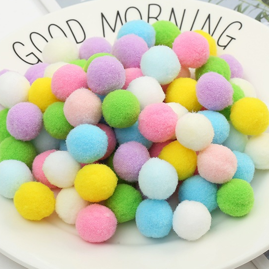 10/15/20 มม.Fluffy Soft Pompom DIY เครื่องประดับอุปกรณ์เสริม Handmade Plush Ball Multicolor เย็บหัตถกรรมวัสดุ