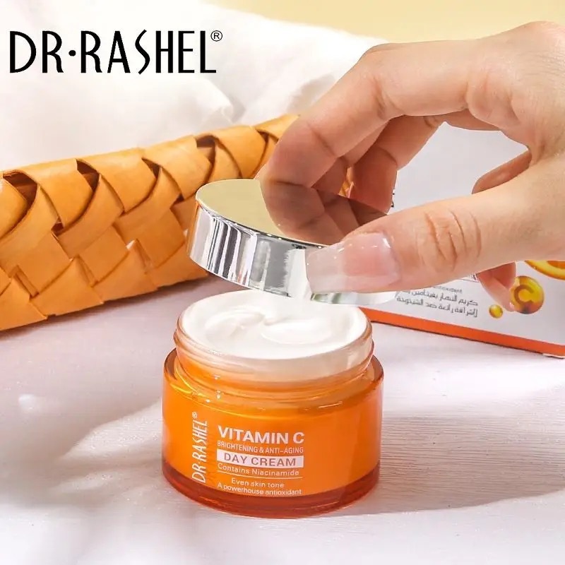 Dr Rashel Vitamin C Brightening & Anti-aging Day Cream และ Night Cream 50g DRL-1509 DRL-1511