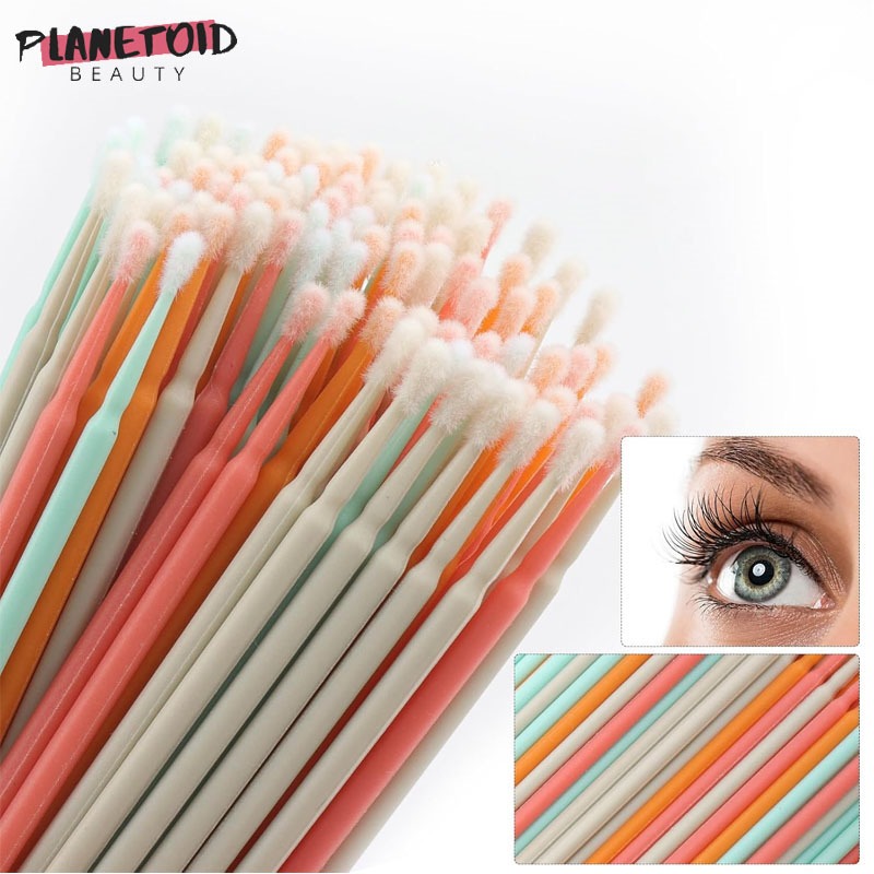 Micro Applicator แปรงทิ้งขนตา Micro Swab มาสคาร่า Wands แปรงสําหรับ Lash Remover แปรงเครื่องมือ