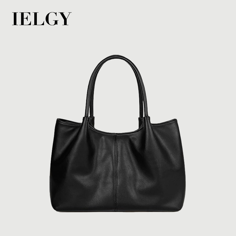 IELGY แฟชั่นกระเป๋าผ้าใบความจุขนาดใหญ่ผู้หญิง Commuting Simple Tote Bag