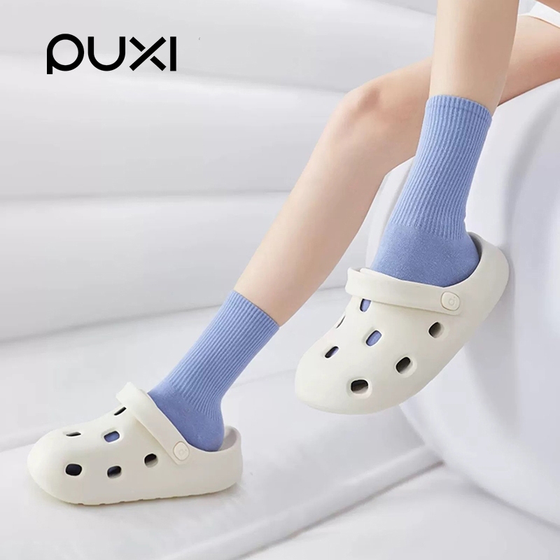 PUXI BEAN รองเท้าแตะ กันลื่น นิ่มสบาย แฟชั่น EVA รองเท้าแตะลำลอง PS17510