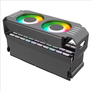 Ice Whale D50 RAM ฮีทซิงค์ Dual 5020 พัดลม ARGB Light Synchronous Memory Cooler โมดูลหม้อน้ําระบายความร้อน DDR3 DDR4 DDR5