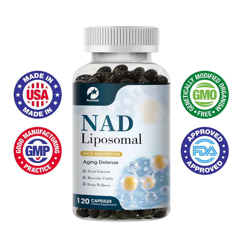 Kexinsh Liposomal NAD+ อาหารเสริม 1000 มก. พลังงานดูดซึมสูงสุดและการซ่อมแซม DNA ป้องกันริ้วรอยแห่งวัย