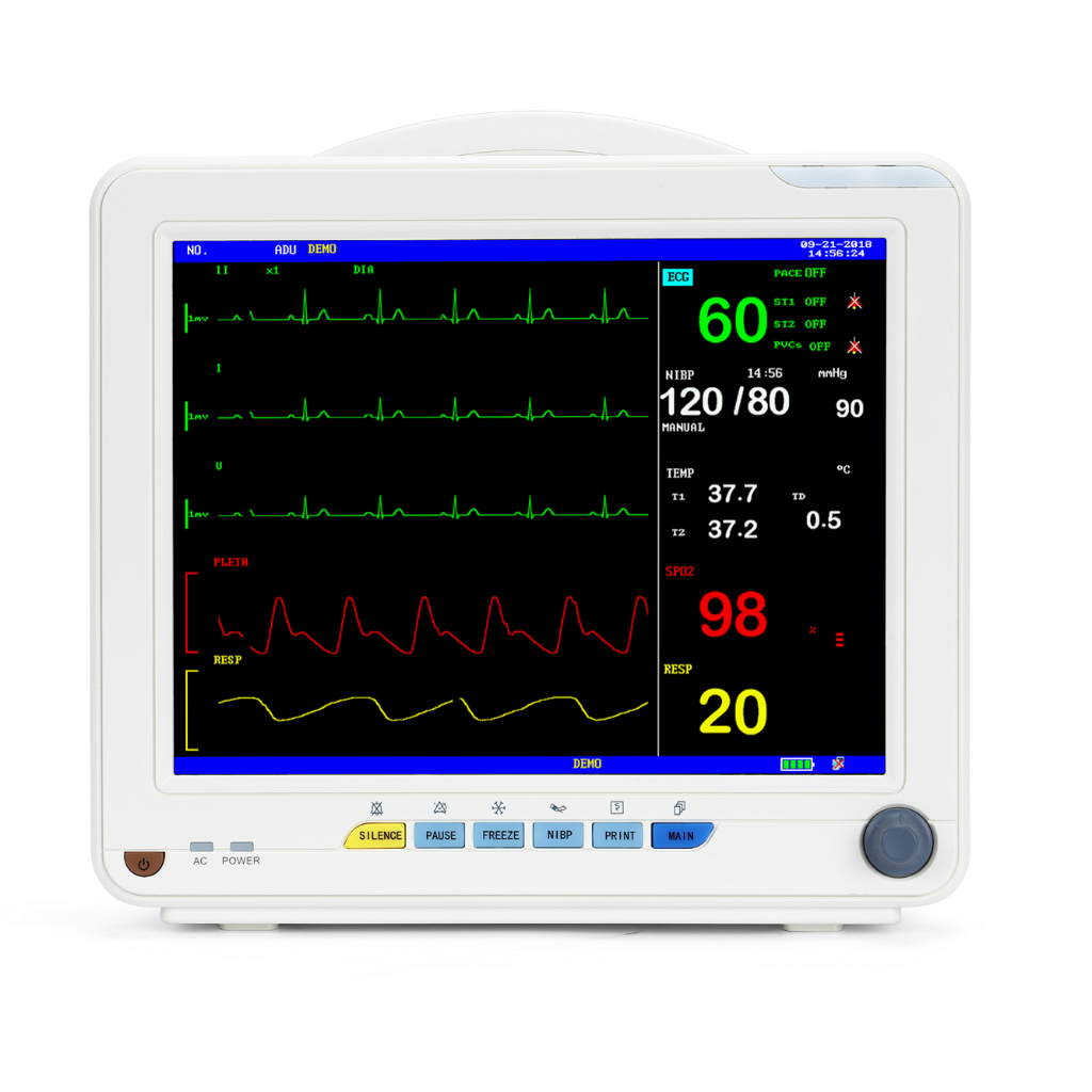 [หน้าจอขนาดใหญ่ 40 ซม.] ทางการแพทย์ 6 พารามิเตอร์ คลื่นไฟฟ้าหัวใจ จอ ความละเอียดสูง คลื่นไฟฟ้า/เลือดออกซิเจน/ความดันโลหิต/หายใจ/อุณหภูมิร่างกาย/การตรวจสอบอัตราการเต้นหัวใจแม่นยําตรวจสอบแบบเรียลไทม์โรงพยาบาล/ห