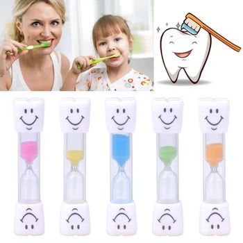 Creative Smiling Face นาฬิกาทรายทรายนาฬิกาสําหรับทําอาหารแปรงฟัน 3 นาที Sands Timer Sandglass สําหรับเด็กเด็กของขวัญ