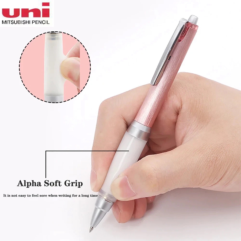 ญี่ปุ่น Uni SXN-1000 ปากกาเจล 0.7 มม. Jetstream ปากกาลูกลื่น Alpha Gel Grip Series โลหะ Antifatigue
