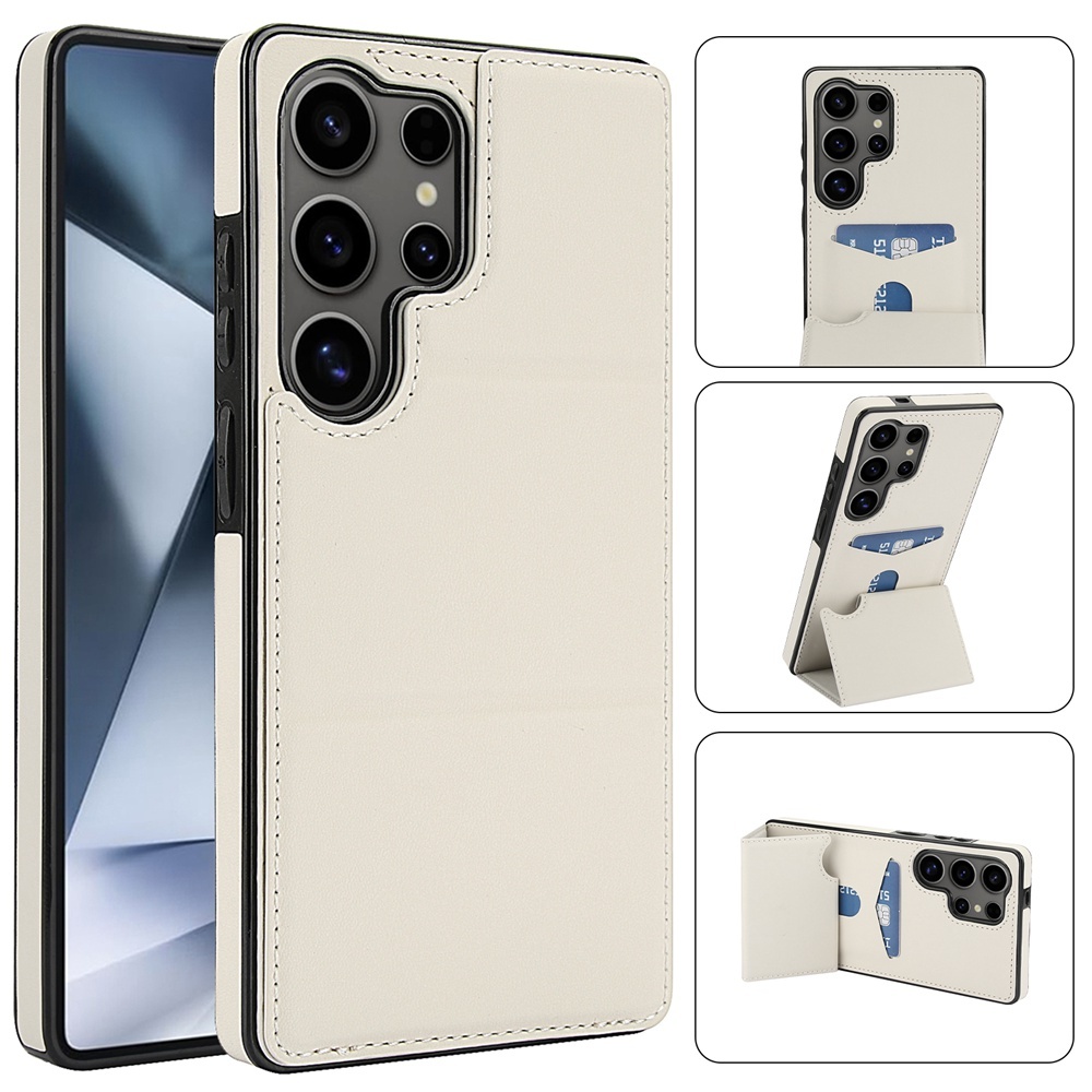 แม่เหล็กพับขาตั้งสําหรับ Samsung Galaxy S21 S22 S23 S24 S25 Plus Ultra กรณี PU หนังกันกระแทกช่องใส่การ์ดธุรกิจ