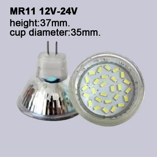 Ac/dc 12V - 24V หลอดไฟ LED โคมไฟตั้งโต๊ะ MR11 MR16 GU5.3 สปอตไลท์ความสว่างสูง