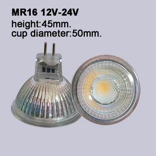 Ac/dc 12V - 24V หลอดไฟ LED โคมไฟตั้งโต๊ะ MR11 MR16 GU5.3 สปอตไลท์ความสว่างสูง