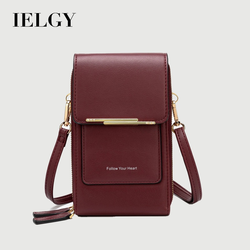 IELGY หน้าจอสัมผัสกระเป๋าโทรศัพท์มือถือหญิง ผู้สื่อสาร ขนาดเล็กน่ารักกุญแจแฟชั่นสไตล์แนวตั้ง