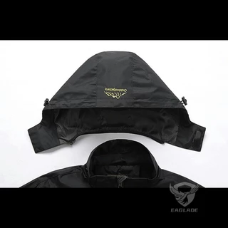 EAGLADE เสื้อแจ็คเก็ตบอมเบอร์กลางแจ้งเสื้อกันลมกันน้ําสําหรับผู้ชายกันรอยขีดข่วน 1898 สีเทาเข้ม E05