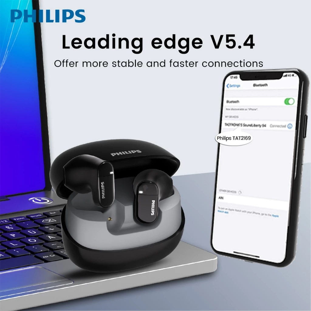 Philips TAT2169 หูฟัง TWS Bluetooth 5.4 HD ANC กันน้ำ thumbnail 6
