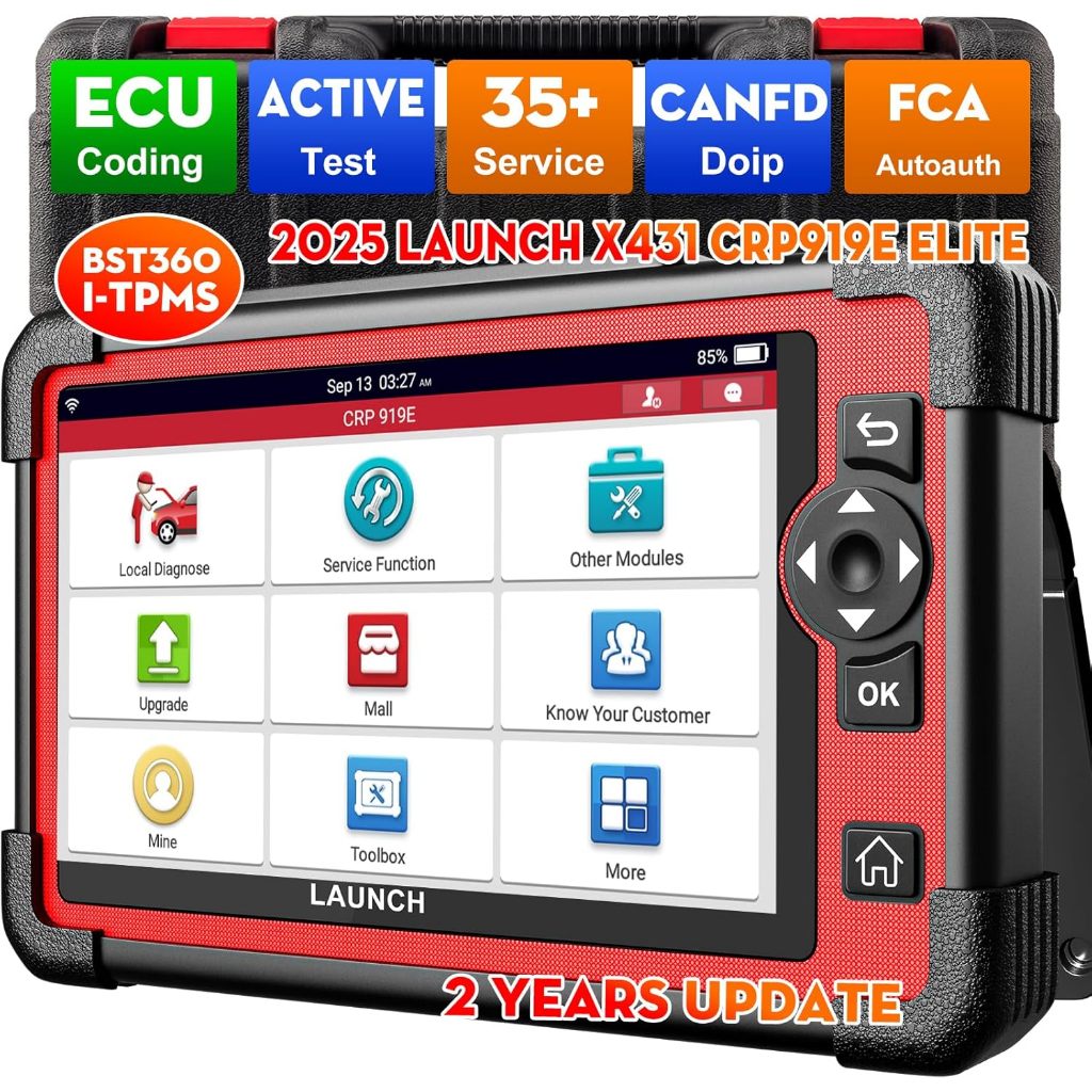 Launch X431 CRP919E เครื่องมือวินิจฉัยรถยนต์เครื่องสแกนเนอร์ระบบเต็มรูปแบบเครื่องสแกนเนอร์รถยนต์ Act