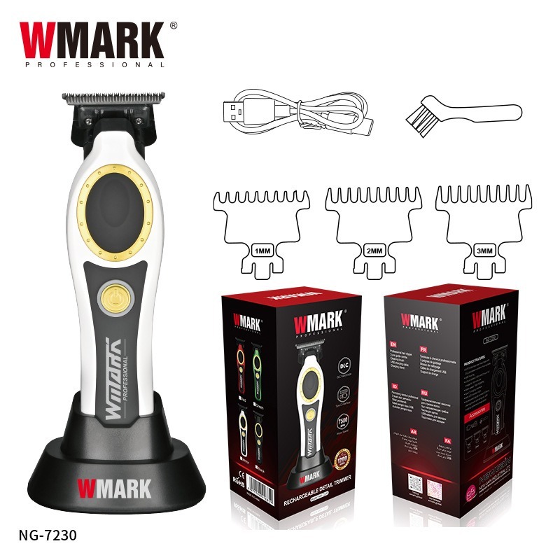 ปัตตาเลี่ยนตัดผมใหม่ WMARK NG-7230 Oilhead Electric Hair Trimmer ฐานชาร์จ