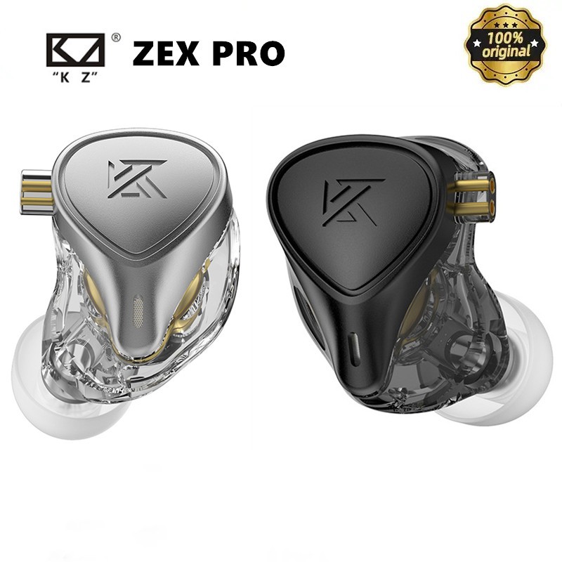 Kz ZEX Pro ไฟฟ้าสถิต + Dynamic + Balancedd หูฟังชนิดใส่ในหู Noice Cancelling กีฬาเกม HIFI ชุดหูฟัง
