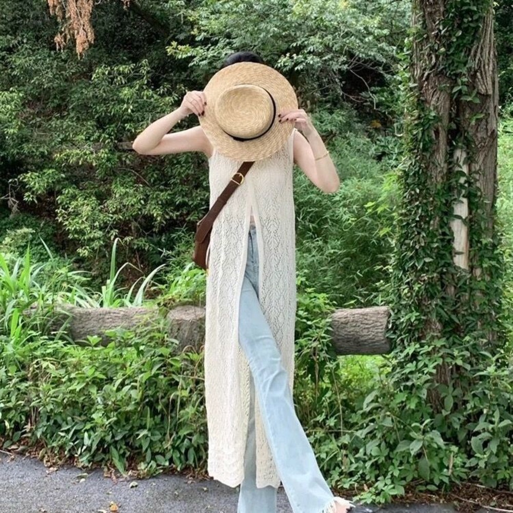 CL|Alisa.Sonya กระโปรงยาวจั๊มสูทคอกลมบางสําหรับฤดูร้อนของผู้หญิง 24AS1193