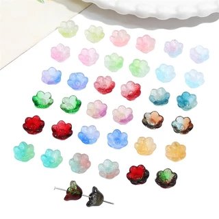 St.kunkka 11 มิล มิลลิเมตรสี ลูกปัดแก้ว ดอกไม้แก้ว ลูกปัดแก้วดอกไม้ 10 ชิ้น DIY
