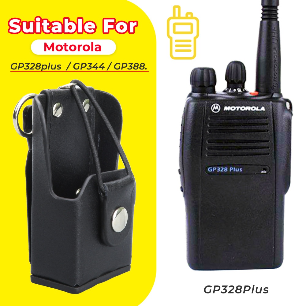PT-16NEW Walkie Talkie หนัง Holster กระเป๋าสําหรับ Motorola GP328plus GP344 GP388 GP688plus BAOFENG 