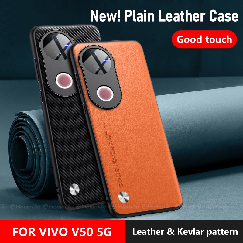สําหรับ Vivo V50 ปลอกหนังเคสโทรศัพท์แบบแข็ง