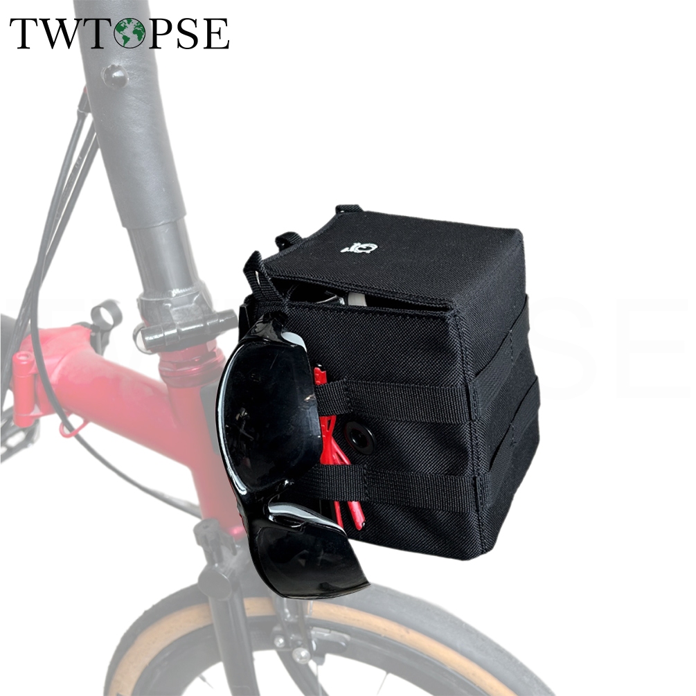 Twtopse 1.6L Mini จักรยานด้านหน้ากระเป๋าสําหรับ Brompton จักรยานพับกระเป๋า Handlebar Fit กระเป๋าสตางค์โทรศัพท์มือถือเครื่องมือ
