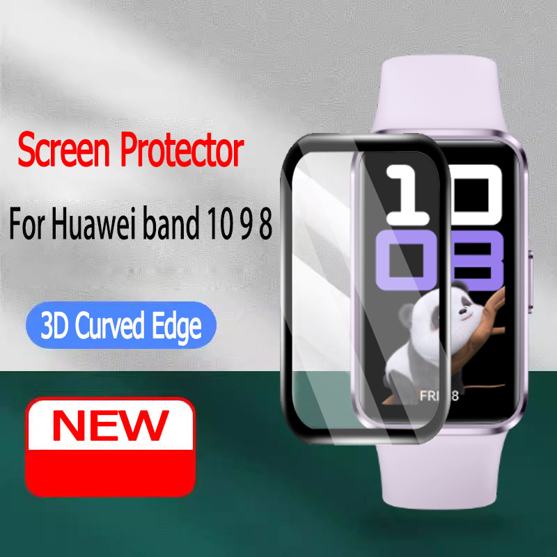 ฟิล์มกันรอย Huawei Band 10 ฟิล์ม ฟิล์มกระจกนิรภัยกันรอย 3D Pmma สําหรับ Huawei Band 8 7 Watch Fit 2 Watch Fit New