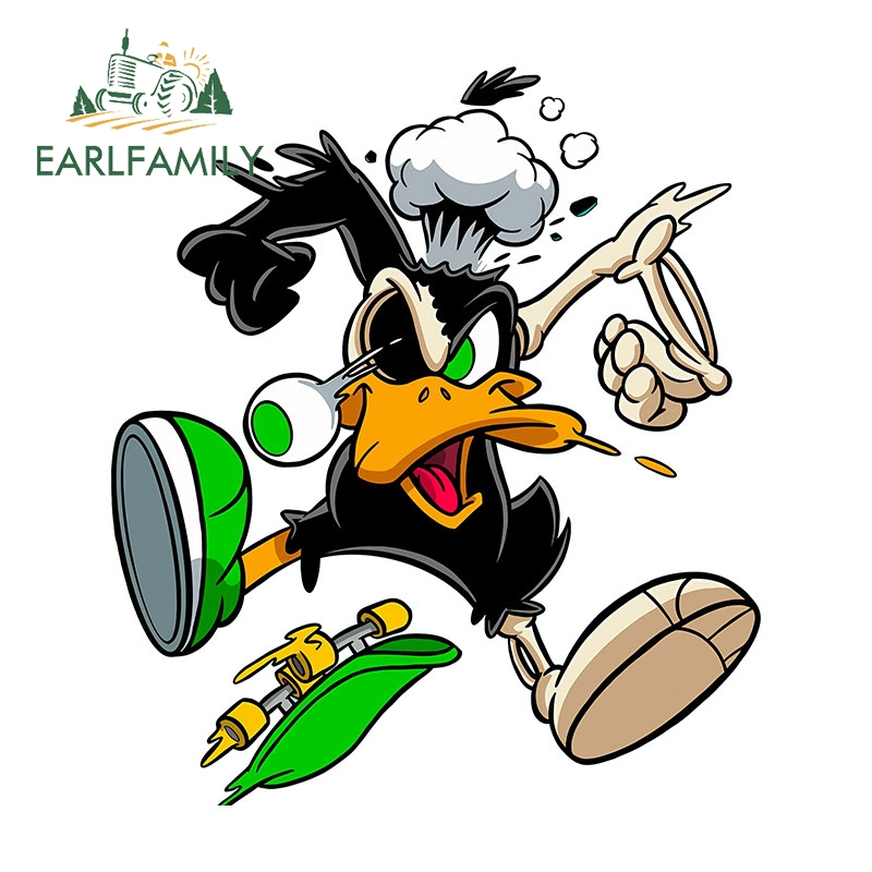 Earlfamily 13 ซม.Zombie Donald Duck การ์ตูนรถสติกเกอร์กันชนกระจกรถจักรยานยนต์ Occlusion Scratch ไวนิล Decal แฟชั่นกันน้ําป้ายรถ ราคา ถูกที่สุด ดีลบีเคเค แกลเลอรีภาพที่ 5