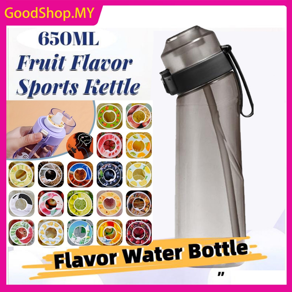 พร้อม! 650ml รสผลไม้กลิ่นหอม Flavour ขวดน้ํากลิ่นถ้วยน้ํากีฬาฟิตเนสกาต้มน้ํา Botol Air Berperisa ขวดคลิปกลางแจ้ง