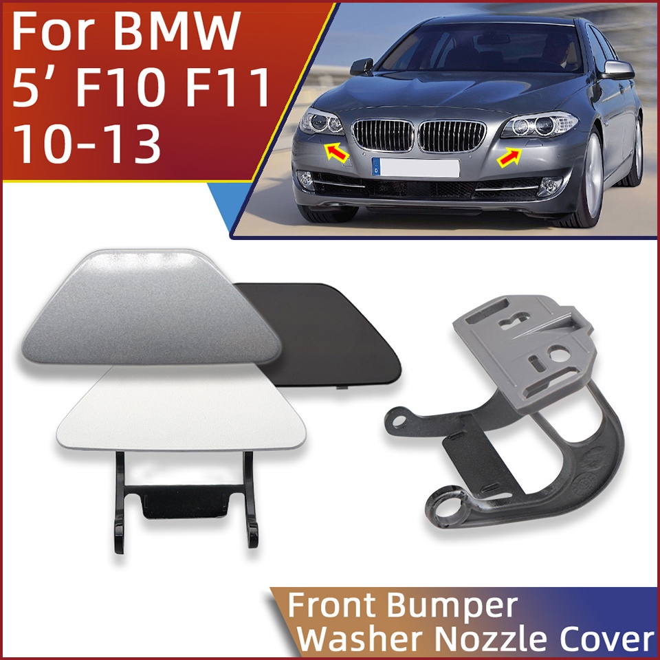 ไฟหน้าหัวฉีดเครื่องซักผ้าฝาครอบสําหรับ BMW 5 Series F10 ซีดาน F11 Wagon 2010-2013 #51117246869