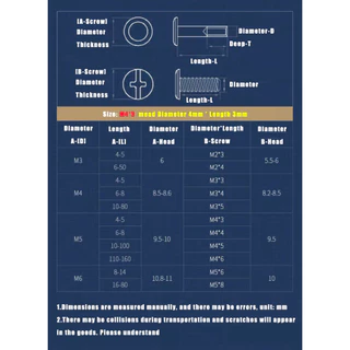 [RL] M3-m6 Book Binding Post Screw Chicago สกรู Bind สกรูสมุดภาพอัลบั้มรูปกระเป๋าเดินทาง SUS 304 สแตนเลส M4 M5 [1 ชิ้น]