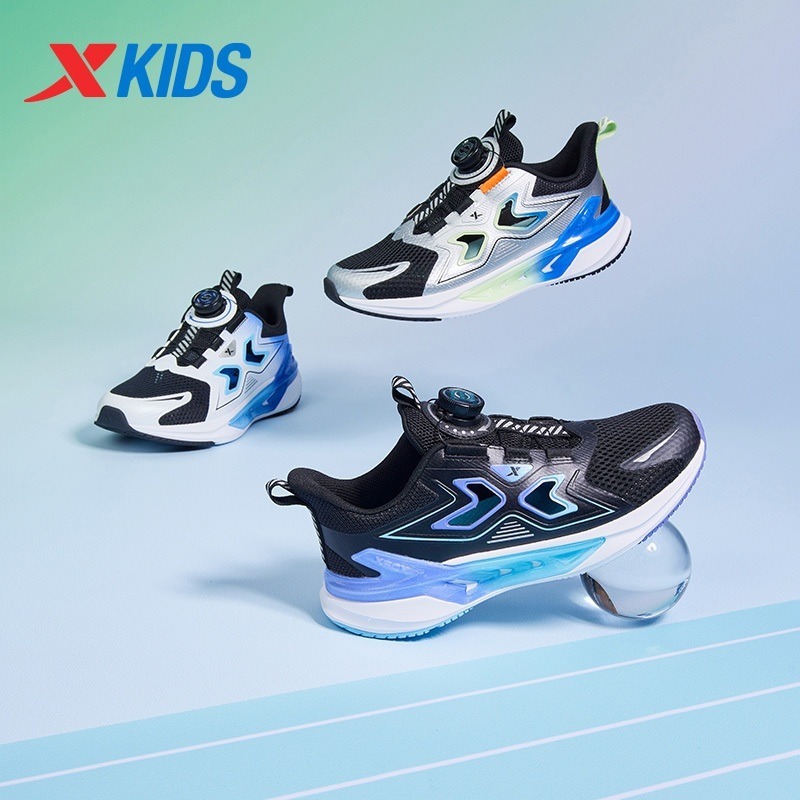 XTEP Yijia รองเท้าบาสเก็ตบอลเด็กชายทนต่อการสึกหรอระบายอากาศได้สบายและมีสไตล์