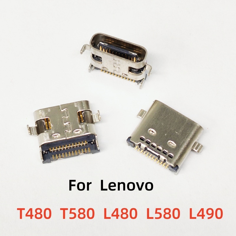 5 ชิ้น USB3.1 ซ็อกเก็ต TYPE-C USB 24Pin คู่แถวสติกเกอร์แจ็คพอร์ตชาร์จสําหรับ Lenovo T480 T580 L480 L580 L490 USB-C แท่นชาร์จอะไหล่