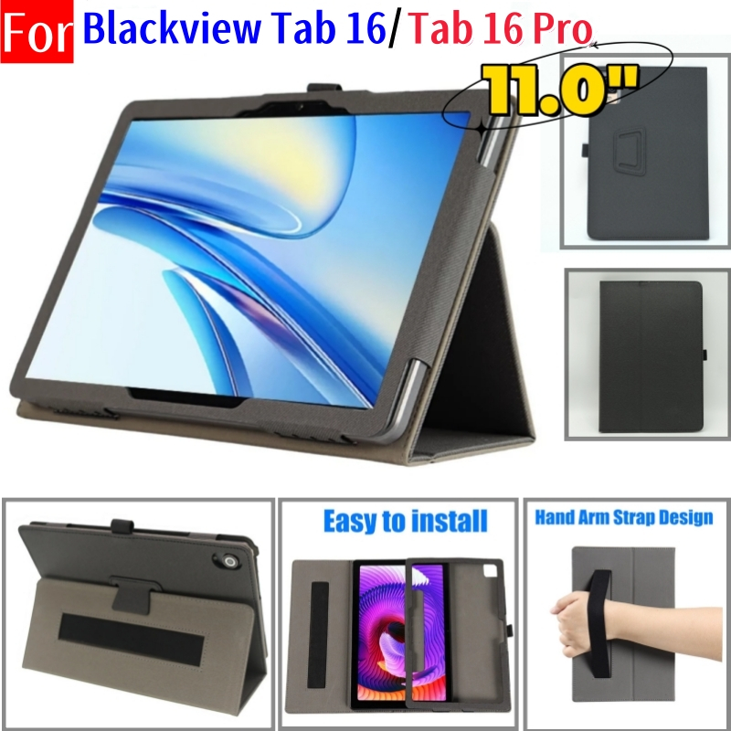 สําหรับ Blackview Tab 16 Tab16 11 นิ้วพับแม่เหล็กหนังขาตั้ง Full Body ป้องกันกรณีผู้ถือมือสําหรับ Bl