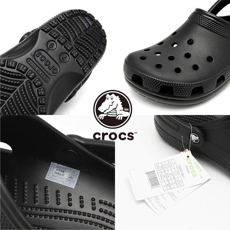 Crocs classic clog รองเท้าแตะชายหาดน้ําหนักเบาสบายระบายอากาศเหมาะสําหรับรองเท้าแตะสําหรับเดินทาง
