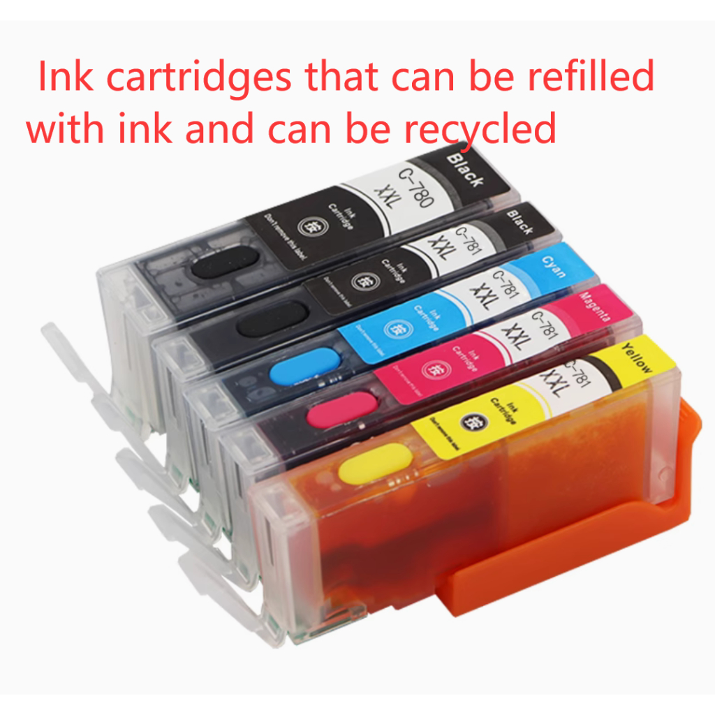 (สามารถเพิ่มตลับหมึก) เหมาะสําหรับ Canon TS707 TR8570 TS9570 TS8170 TS8270 TS9170 ตลับหมึกเครื่องพิม