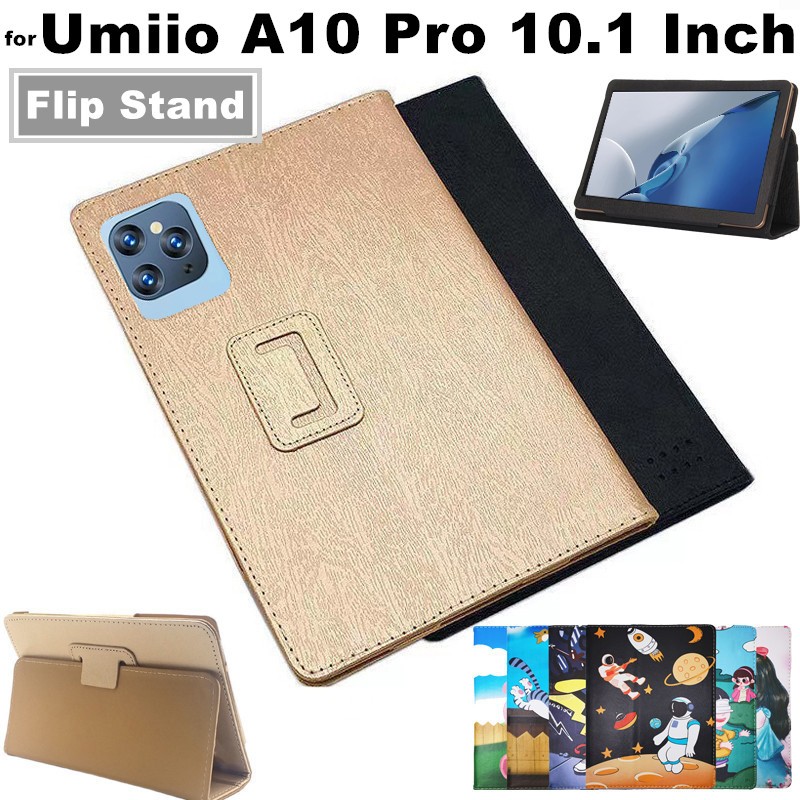 Flip Case for Umiio A10 Pro 10.1 Inch Silk Pattern Cover Flip Foldable Stand Full Body Protective Ca