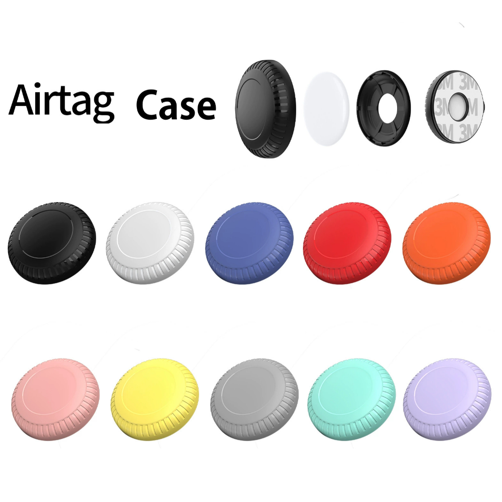 3m Strong กาวสติกเกอร์ Airtag กรณีผู้ถือ,ฝาครอบซิลิโคน + ฐาน PC Hard GPS Finders อุปกรณ์เสริม