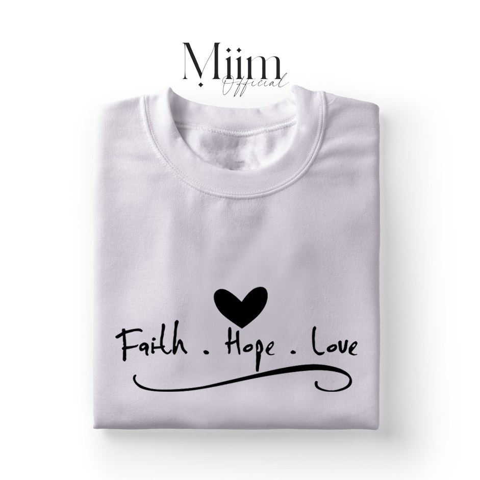 Faith Hope Love Jesus Christian เสื้อยืดสําหรับผู้ชายแฟชั่น Basic Unisex Tops faith2