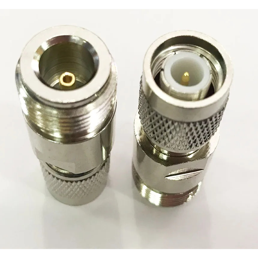 2 ชิ้น N Female to TNC male Jack ตรง RF Coax Cable Adapter Connector