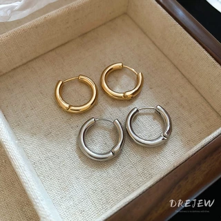 เดรช ยุโรปและอเมริกาแสงหรูหรารอบมันวาวหูหัวเข็มขัดย้อนยุคแฟชั่นต่างหูผู้หญิงบุคลิกภาพต่างหูอเนกประสงค์