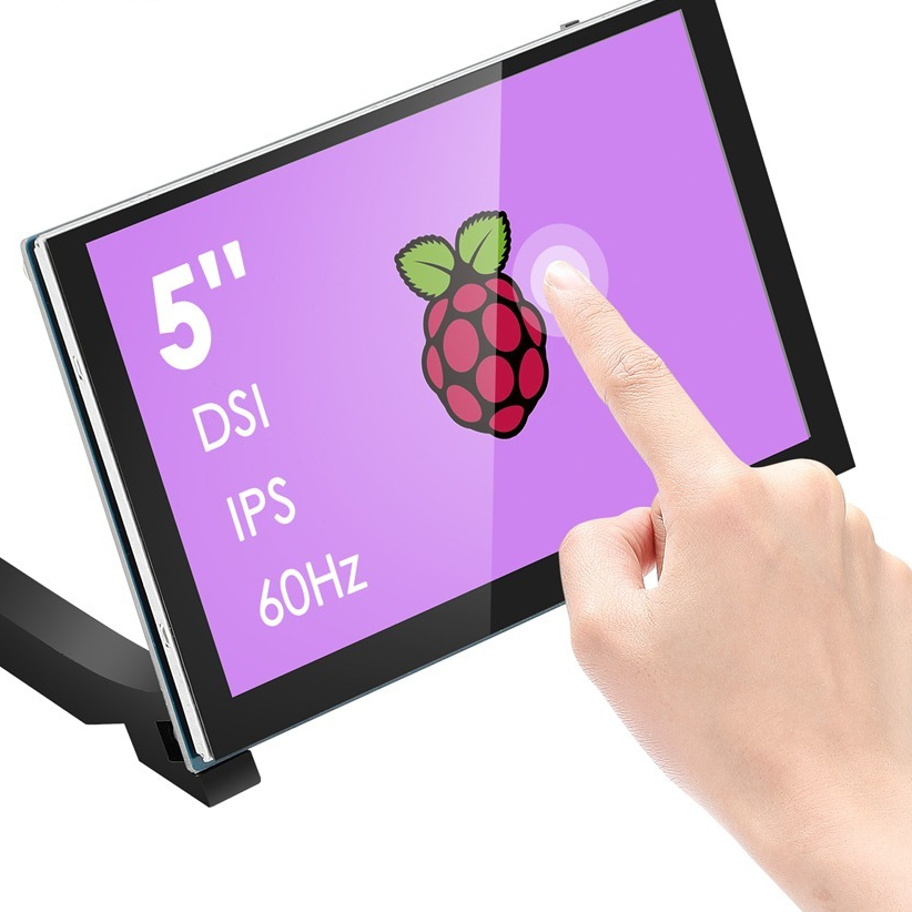 Raspberry Pi หน้าจอสัมผัส, 5 นิ้วแบบพกพา IPS USB Monitor การสอนจอแสดงผล Home Security Monitor เกมหน้