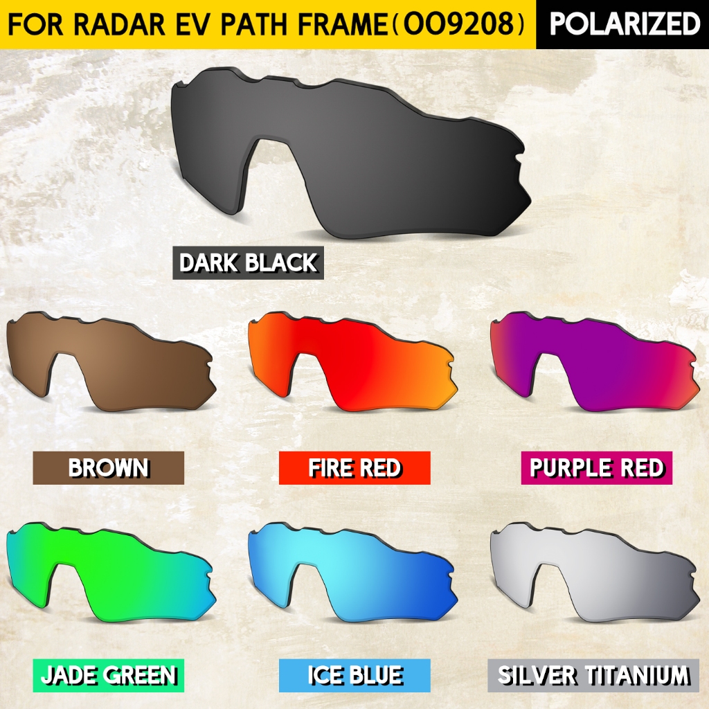 เลนส์โพลาไรซ์สำหรับ Radar EV Path OO9208 ติดตั้งง่าย พอดีเป๊ะ ป้องกันยูวี 100%