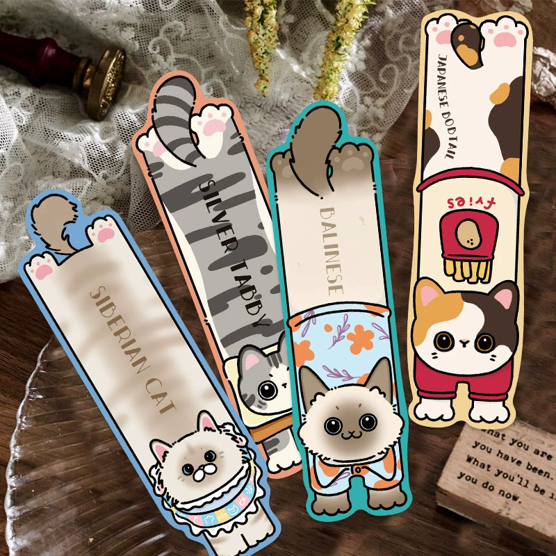 30ชิ้น/เซ็ต น่ารัก แมวที่คั่นน่ารักหนังสือหน้าผู้ถือเครื่องมืออ่านหนังสือ ง นอกจากนี้ เด็กนักเรียนของขวัญโรงเรียนเครื่องเขียนอุปกรณ์สํา