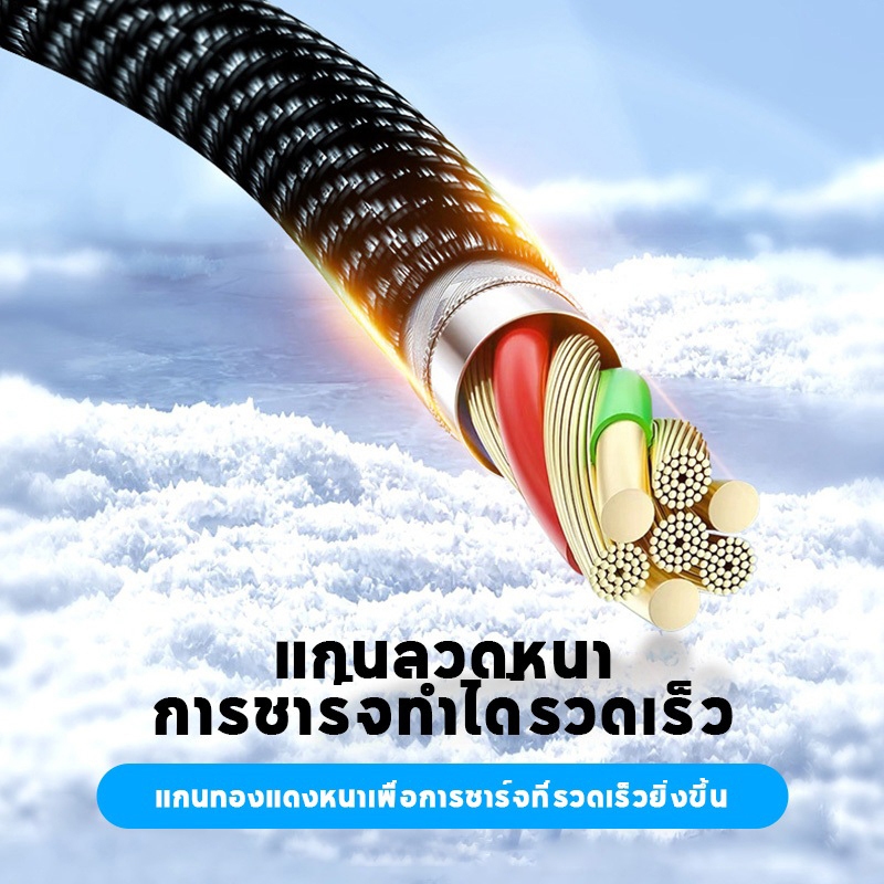 120W 6A USB C TO Type C สายชาร์จดิจิตอล PD สายชาร์จเร็ว สำหรับ HW Sams Phone 1เมตร รับประกัน 3 ปี - ภาพย่อย 5