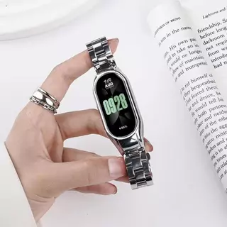 Xiaomi Smart Band 10 / 9 สายรัดสําหรับ เสี่ยวหมี่ ไมล์ วงดนตรี Mi Band 3/4/5/6/7/8 สายรัดโลหะสแตนเลสสร้อยข้อมือเปลี่ยนสายรัดข้อมือ