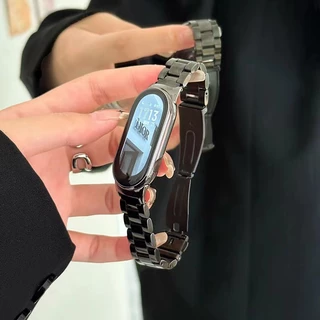 Xiaomi Smart Band 10 / 9 สายรัดสําหรับ เสี่ยวหมี่ ไมล์ วงดนตรี Mi Band 3/4/5/6/7/8 สายรัดโลหะสแตนเลสสร้อยข้อมือเปลี่ยนสายรัดข้อมือ