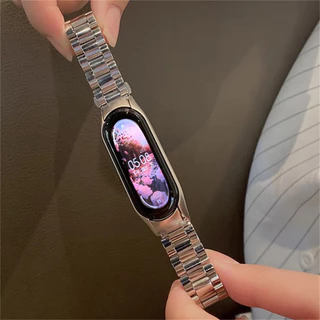Xiaomi Smart Band 10 / 9 สายรัดสําหรับ เสี่ยวหมี่ ไมล์ วงดนตรี Mi Band 3/4/5/6/7/8 สายรัดโลหะสแตนเลสสร้อยข้อมือเปลี่ยนสายรัดข้อมือ