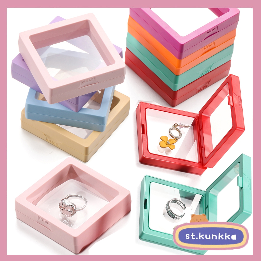 ST.KUNKKA  1ชิ้น กกรอบฟิล์มPE กรอบใส่เหรียญ จัดเก็บสร้อยคอ เก็บแหวน ใส่วัตถุมงคล