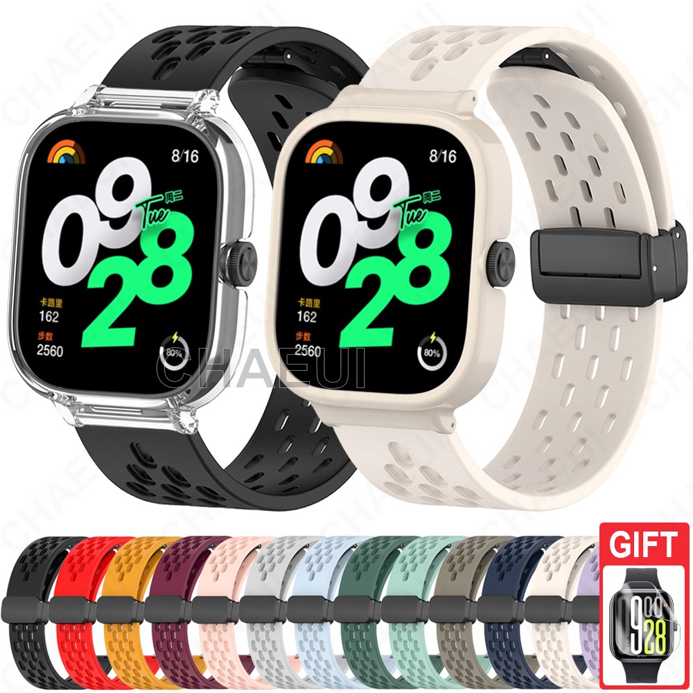 สายรัดซิลิโคนพร้อมเฟรมเคสอุปกรณ์เสริมสําหรับ Redmi Watch 5 4 3 Active Lite